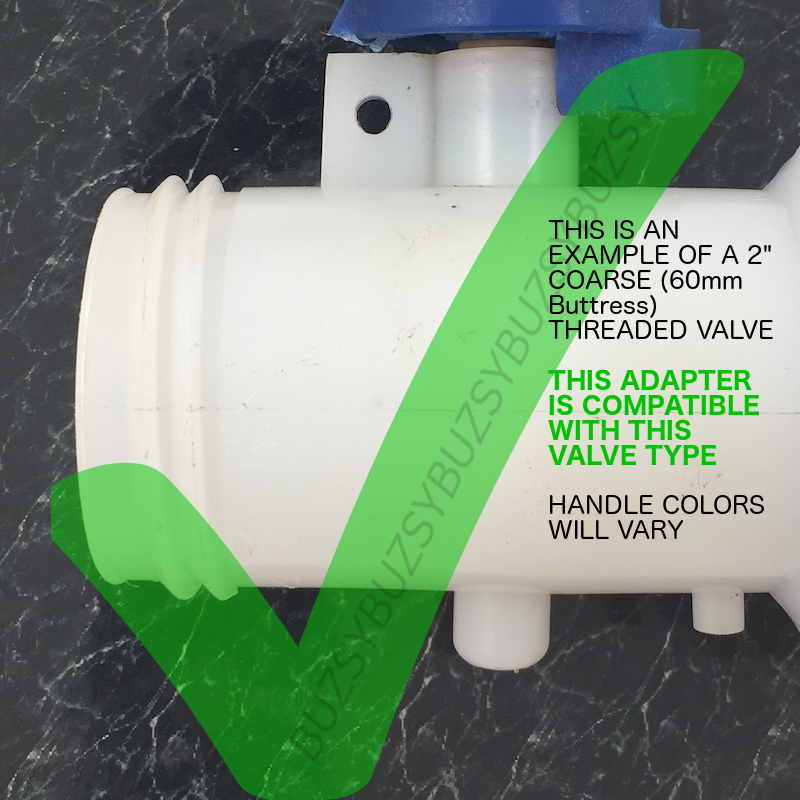 2in Coarse x 1in Hose Barb