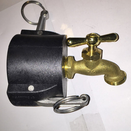 2in Camlock x Garden Hose Faucet, Brass